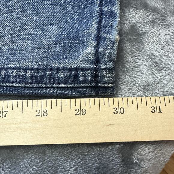 Express Jeans Mens 38x30 Blue Kingston Classic Fit Straight Leg Med Wash Denim - Picture 12 of 13